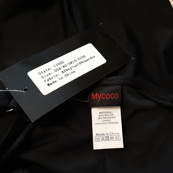 NEW/W/TAGS Mycoco Tummy Control ONEPIECE BLACK SWIMSUIT SIZE 6 - Picture 11 of 16